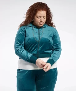 Hoodies & Sweatshirts | Reebok Hoodies & Sweatshirts Classics Energy Q4 Velour Zip-Up Sweatshirt (Plus Size)