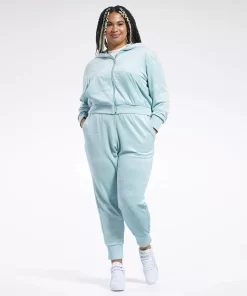 Hoodies & Sweatshirts | Reebok Hoodies & Sweatshirts Classics Energy Q4 Velour Zip-Up Sweatshirt (Plus Size)