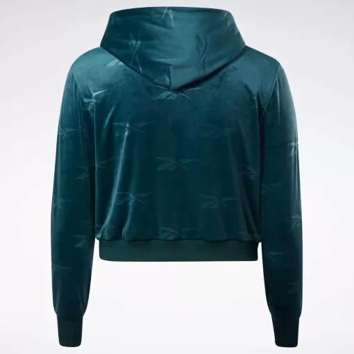 Hoodies & Sweatshirts | Reebok Hoodies & Sweatshirts Classics Energy Q4 Velour Zip-Up Sweatshirt (Plus Size)