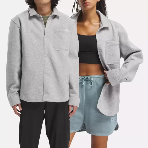 Tops & T-Shirts | Reebok Tops & T-Shirts Classics Wardrobe Essentials Fleece Overshirt