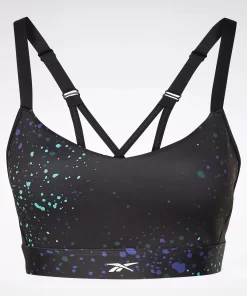Sports Bras | Reebok Sports Bras Lux Multi-Colored Speckle Strappy Bra