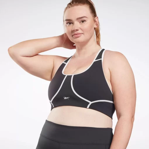 Sports Bras | Reebok Sports Bras Lux Racer Padded Colorblocked Bra (Plus Size)