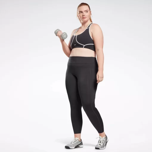 Sports Bras | Reebok Sports Bras Lux Racer Padded Colorblocked Bra (Plus Size)