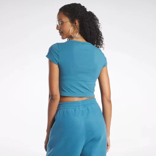 Tops & T-Shirts | Reebok Tops & T-Shirts Classics Cropped Jersey T-Shirt