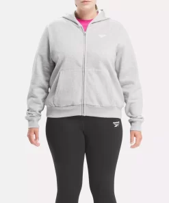 Loungewear | Reebok Loungewear Identity Small Logo Fleece Full-Zip Sweatshirt (Plus Size)