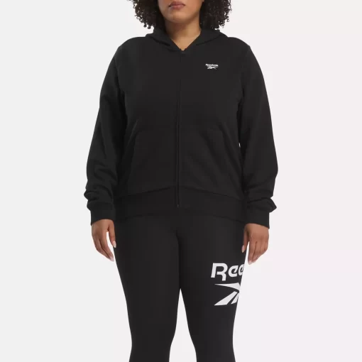 Loungewear | Reebok Loungewear Identity Small Logo Fleece Full-Zip Sweatshirt (Plus Size)