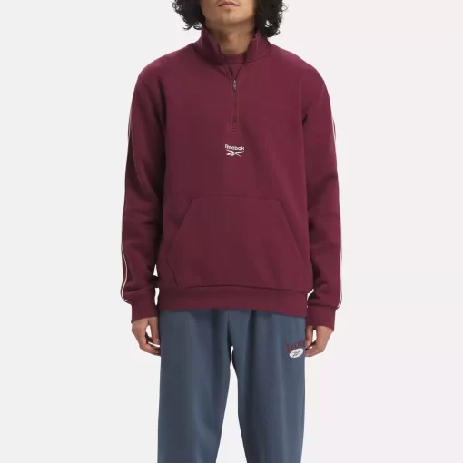 Hoodies & Sweatshirts | Reebok Hoodies & Sweatshirts Identity Vintage Sport Quarter-Zip Sweatshirt