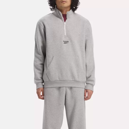 Hoodies & Sweatshirts | Reebok Hoodies & Sweatshirts Identity Vintage Sport Quarter-Zip Sweatshirt
