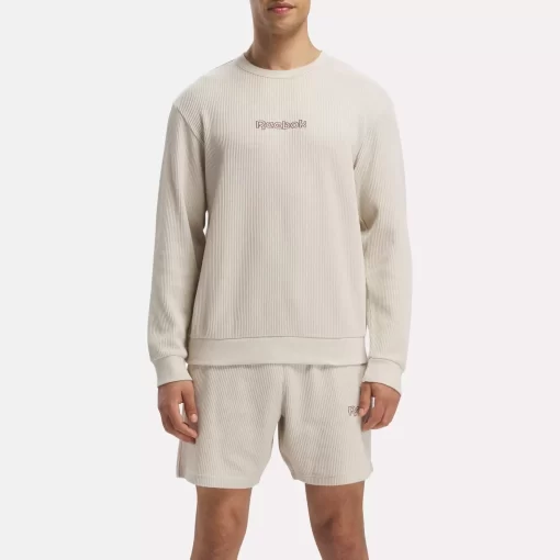 Hoodies & Sweatshirts | Reebok Hoodies & Sweatshirts Identity Vintage Sport Waffle Crew Sweatshirt