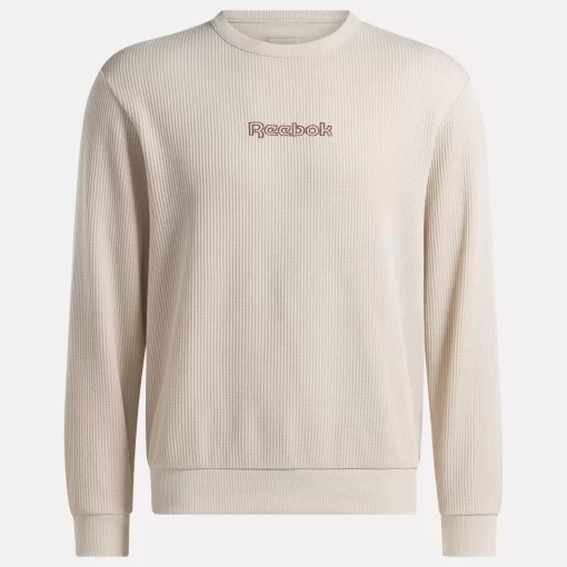 Hoodies & Sweatshirts | Reebok Hoodies & Sweatshirts Identity Vintage Sport Waffle Crew Sweatshirt