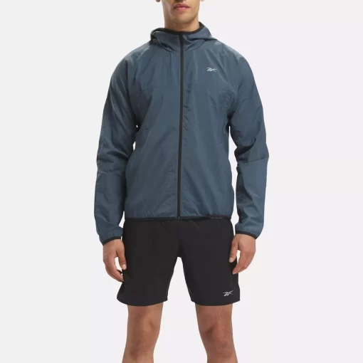 Jackets | Reebok Jackets Running Hooded Jacket