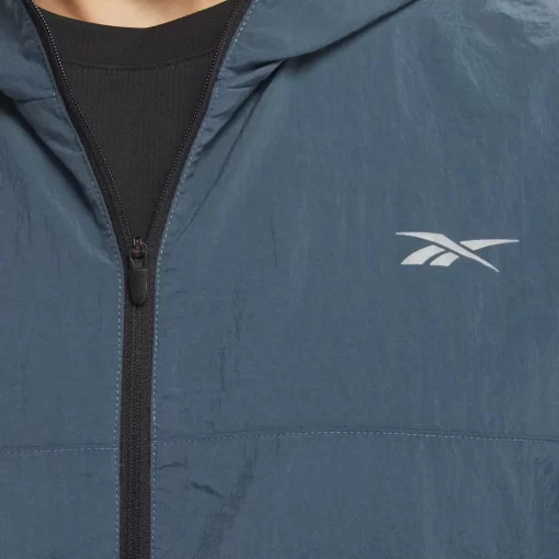 Jackets | Reebok Jackets Running Hooded Jacket