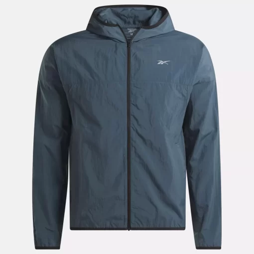 Jackets | Reebok Jackets Running Hooded Jacket