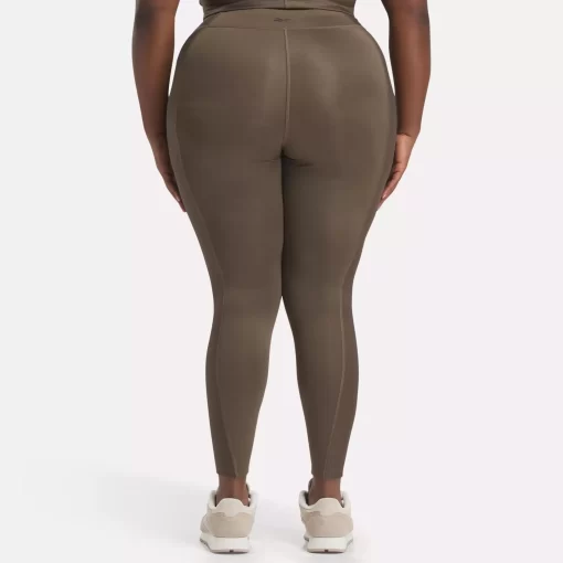 Leggings & Tights | Reebok Leggings & Tights Yoga High-Waisted Performance Rib Leggings (Plus Size)